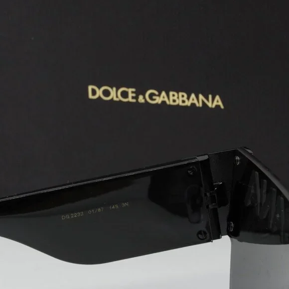 Dolce & Gabbana DG2233 01/87 Shield Sunglasses - Black/Grey display picture 1